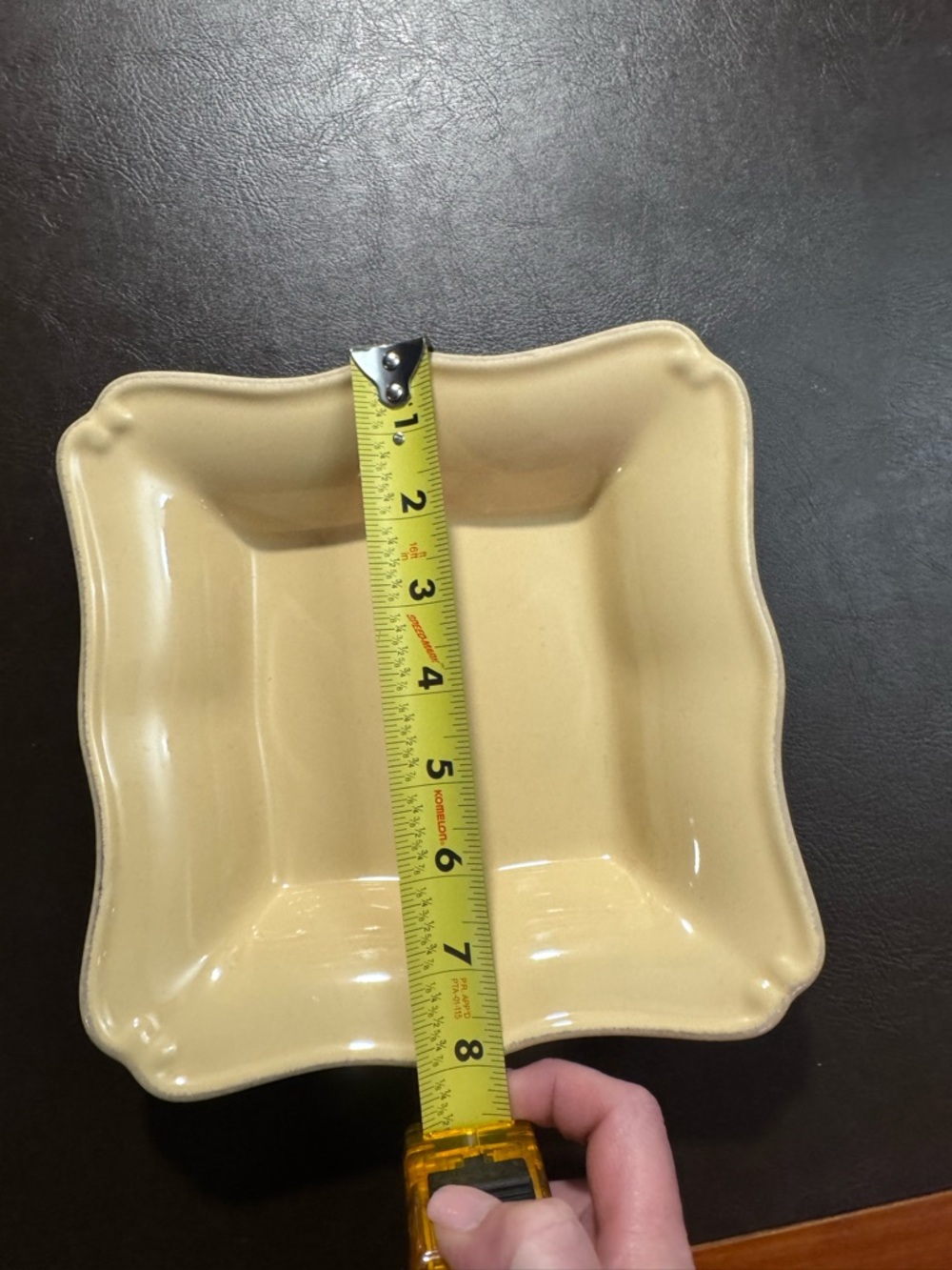 Taste of Home Yellow Ceramic Two-Tier Serving Stand with Black Metal Frame - Picture 5 of 7